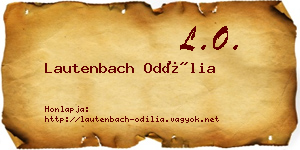 Lautenbach Odília névjegykártya